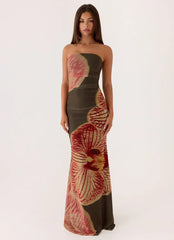 Iroha Strapless Maxi Dress - Jungle Grove