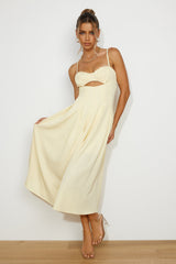 Sunniest Times Midi Dress Yellow