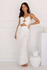 Secluded Shores Crop Top White