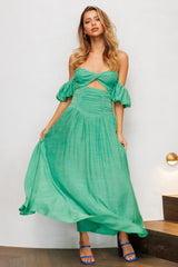 Nightly Dates Midi Dress Green