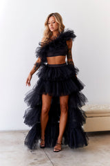 Drinks On The House Tulle Skirt Black