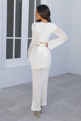 Success Striver Knit Midi Skirt Cream