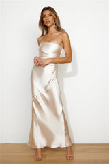 Drinks On You Maxi Dress Champagne