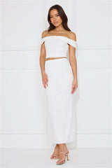 Secret World Maxi Skirt White