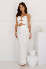 Secluded Shores Maxi Skirt White